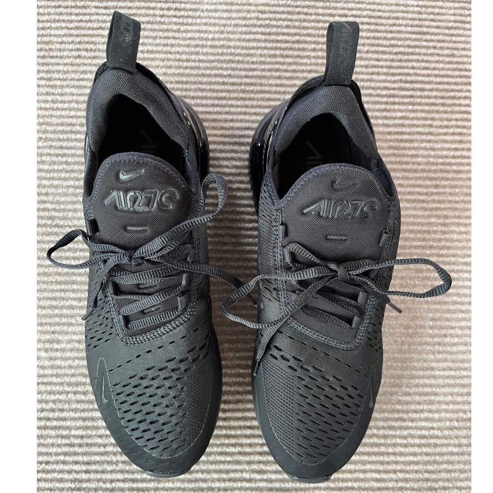 Nike Air Max‎ 270 Black Sneakers Triple Black Running Shoes Womens Sz 11 NWOT